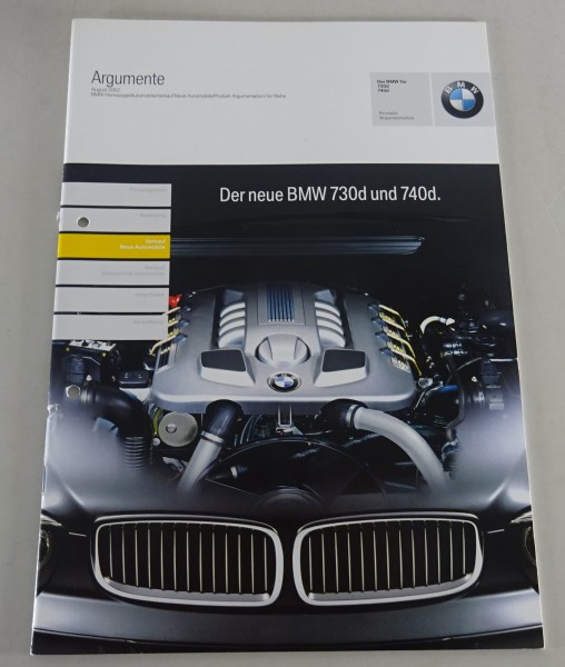 Verkaufshandbuch / Argumente BMW | Der neue BMW 7er E65 730d & 740d Stand 8/2002