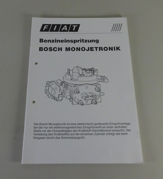 Werkstatthandbuch Bosch Monojetronic Fiat Panda / Uno / Tipo / Ritmo / Regata