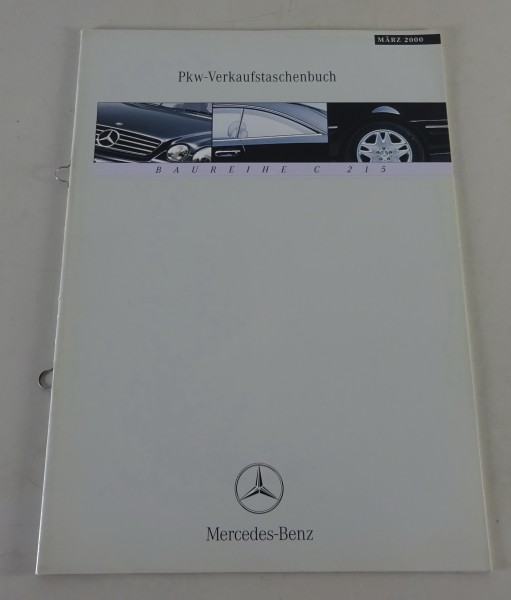 Verkaufstaschenbuch Mercedes-Benz CL / C215 Stand 03/2000