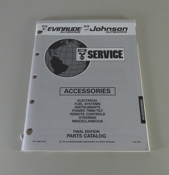 Parts-Catalog / Teilekatalog OMC Außenborder / Outboards Stand 5/1993