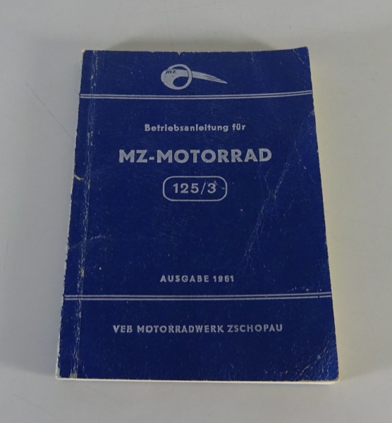 Betriebsanleitung / Handbuch IMZ Motorrad RT 125/3 Stand 1961, 6. Auflage
