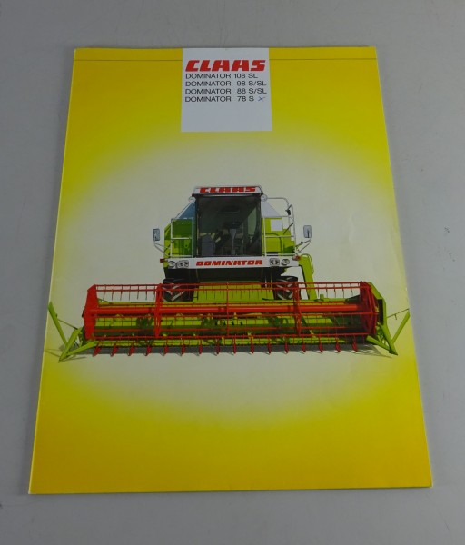Prospekt / Broschüre Claas Mähdrescher Dominator 108 SL / 79 - 98 S / SL v. 1985