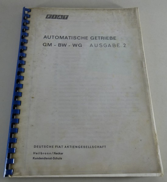 Werkstatthandbuch Fiat 124 / 125 / 131 / 132 Automatikgetriebe Ausgabe 2