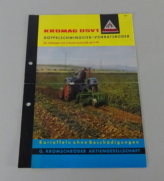 Prospekt / Broschüre Kromag Doppelschwing-Vorratsroder DSV 1 Stand 12/1963