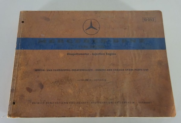 Teilekatalog Mercedes-Benz W111 Heckflosse 220 SEb mit M 127 von 09/1962 (10052)