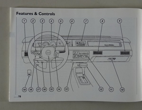 Owner´s Manual / Handbook Chevrolet Lumina Stand 1994