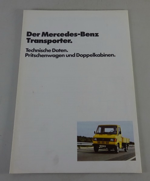 Prospekt Technische Daten Mercedes T1 Bremer Transporter Pritsche / Doka