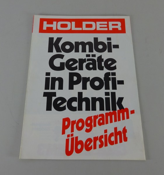 Prospekt / Broschüre Programmübersicht Holder HM 3 System Stand ca. 1986