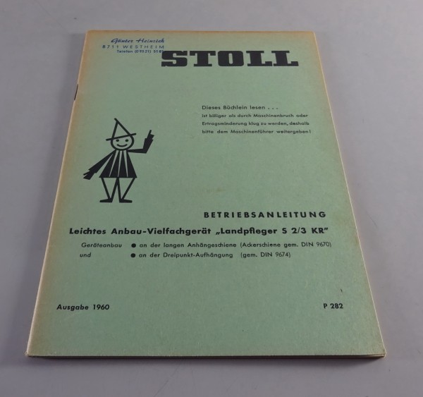 Betriebsanleitung Stoll leichtes Anbau-Vielfachgerät Landpfleger S 2/3 KR, 1965
