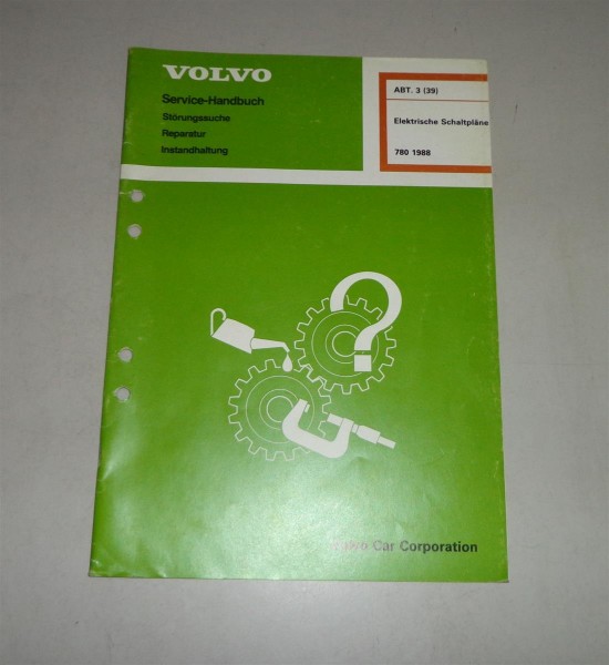 Werkstatthandbuch Elektrik / Elektrische Schaltpläne Volvo 780 Stand 1988