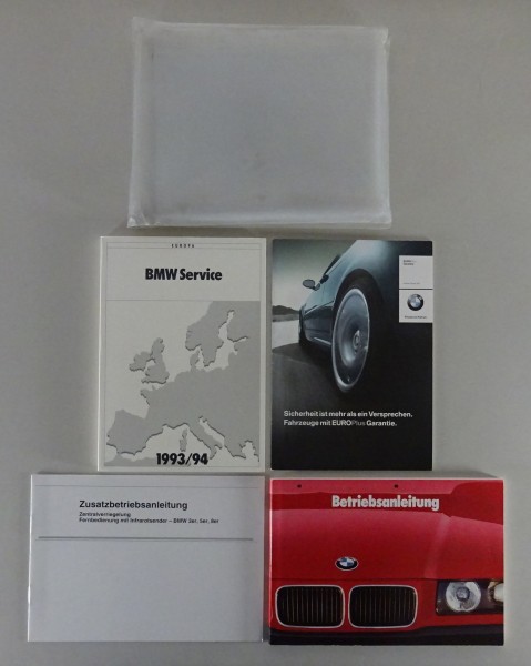 Bordmappe + Betriebsanleitung BMW 3er E36 Limousine / Coupé / Cabrio von 08/1993