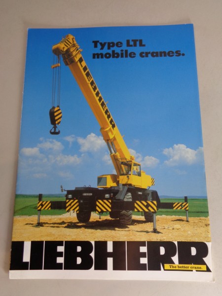 Brochure Liebherr mobile cranes type LTL 1020, 1030, 1060, 1080 printed 8/1983