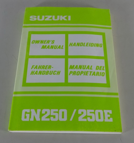 Betriebsanleitung / Owner's Manual Suzuki GN 250 / 250 E von 10/1990