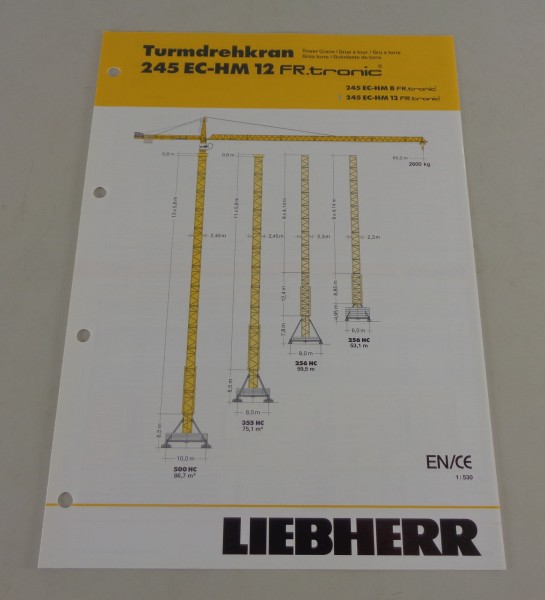 Datenblatt Liebherr Turmdrehkran 245 EC-HM 12 FR.tronic von 05/2004