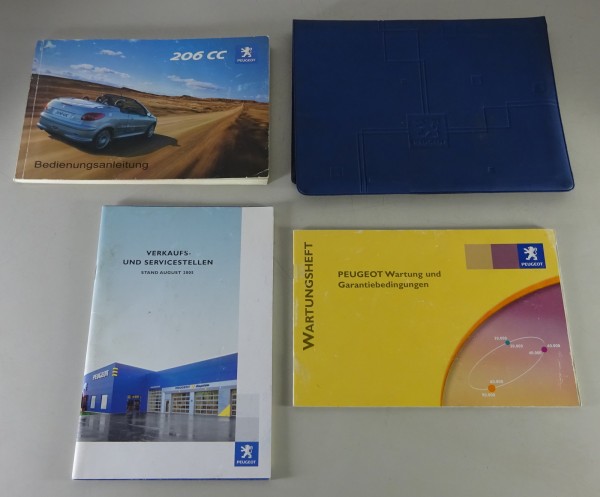 Bordmappe + Betriebsanleitung / Handbuch Peugeot 206 CC Cabrio Stand 08/2005