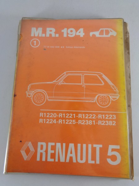 Werkstatthandbuch / Reparaturleitfaden Renault 5 R1220 - R2382 Karosserie 6/1977