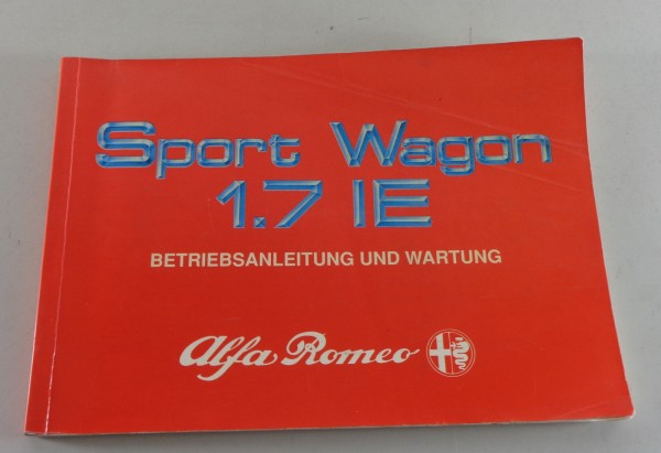 Betriebsanleitung / Handbuch Alfa Romeo Sportwagon 1.7 IE von 12/1989