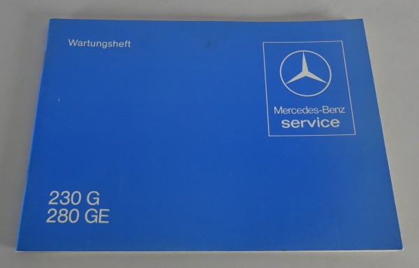 Scheckheft Mercedes-Benz G-Klasse W460 230 G / 280 GE BLANKO NOS Stand 08/1979