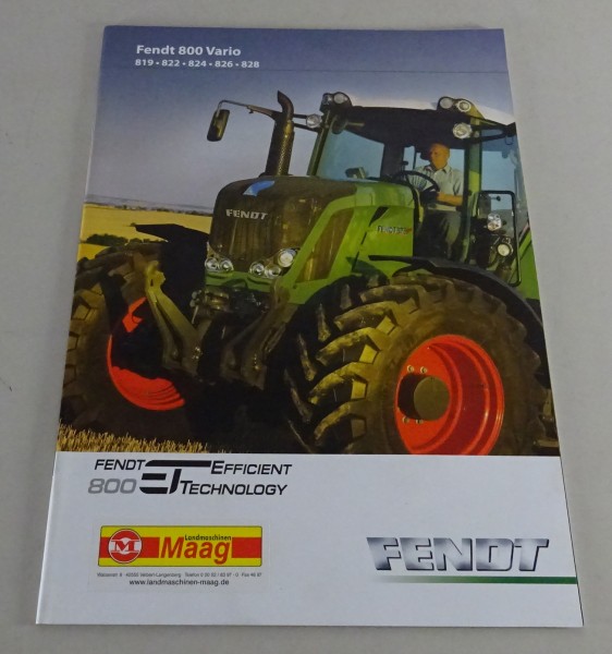 Prospekt Fendt Vario Serie 800 819 / 822 / 824 / 826 / 828 von 2011