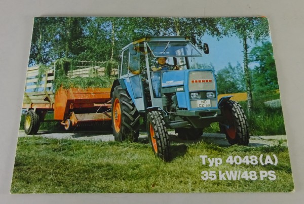 Prospekt / Poster Eicher Schlepper 4048 A - 48 PS + Allrad