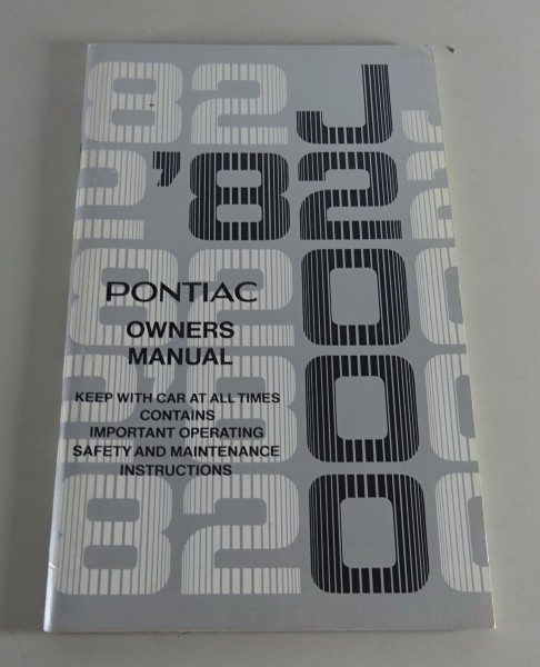 Owner´s Manual / Handbook Pontiac J2000 Stand 1982