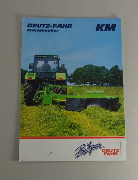 Prospekt / Broschüre Deutz-Fahr ProAgrar Kreiselmäher KM Stand 03/1987