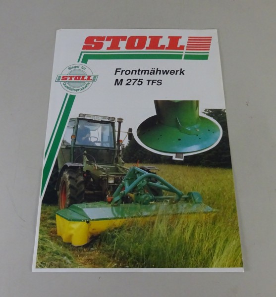 Prospektblatt / Broschüre Stoll Frontmähwerk M 275 TFS Stand 01/1991
