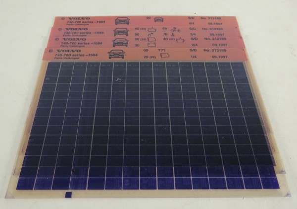 Microfich Teilekatalog Volvo Serie 740 - 760 von 1982 - 1997 Stand 09/1997