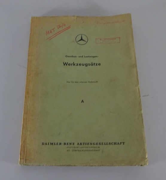 Katalog Mercedes-Benz Spezialwerkzeuge für LKW & Bus L/O 3500/5000/6600 '7/1951