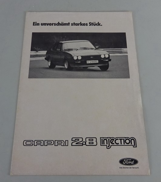 Prospekt / Broschüre Ford Capri 2.8 Injection | 2. Generation ab 1978 Stand 1981