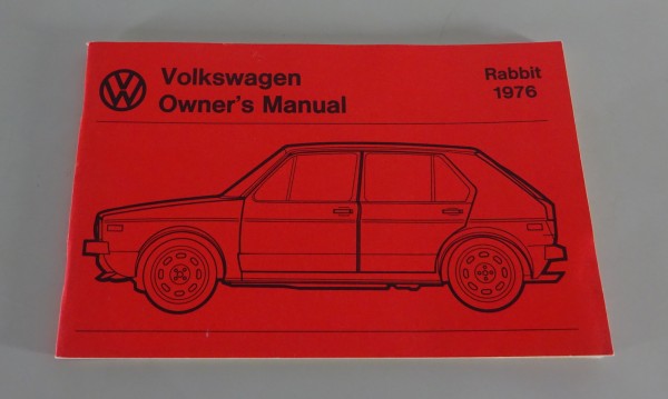 Owner´s Manual VW Golf 1 / I Rabbit USA 1976 Model from 08/1975