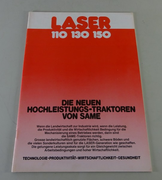 Prospekt / Broschüre Same Laser 110 / 130 / 150 Stand 03/1987