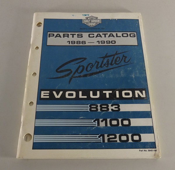 Parts catalog / Spare parts list Harley Davidson Sportster Models 1986 - 1990