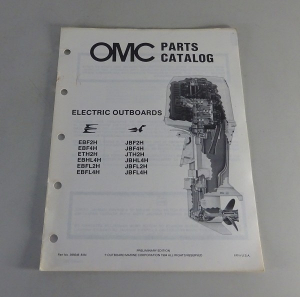 Teilekatalog OMC Evinrude / Johnson Electric Outboards J/EBF2H-J/EBFL4H '08/1984