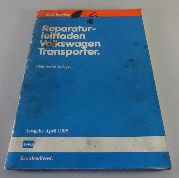 Werkstatthandbuch Volkswagen VW Transporter Bus T3 Elektrische Anlage Stand 1985