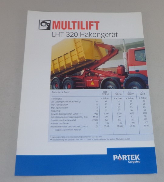 Prospekt / Broschüre Multilift LHT 320 Hakengerät Stand 06/2000