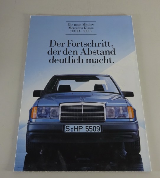 Prospekt / Poster Mercedes-Benz 300 E W124 Limousine Stand 01/1985