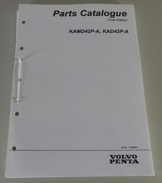 Parts Catalog / Reservdelskataog Volvo Penta KAMD42P-A / KAD42P-A -ENG- 09/1998
