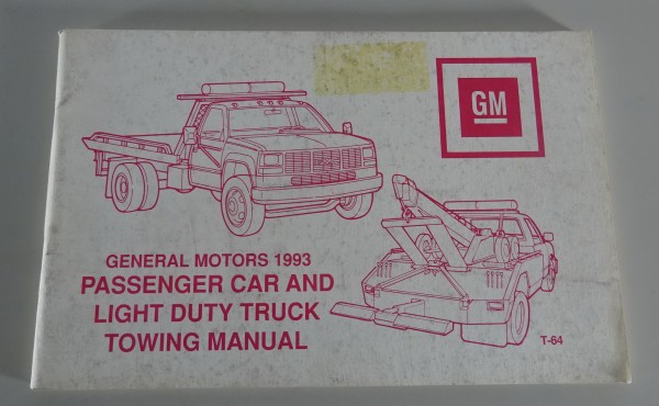 Handbuch General Motors Abschleppanleitung Buick, Chevrolet, Cadillac, etc. 1993