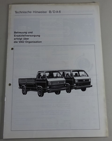 Handbuch / Technische Hinweise VW Bus T3 Zusatz-Heizung B / D A6 Benzin + Diesel