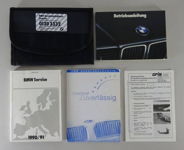 Bordmappe + Betriebsanleitung BMW 7er E32 730i / 735i + iL / 750i + iL 08/1990