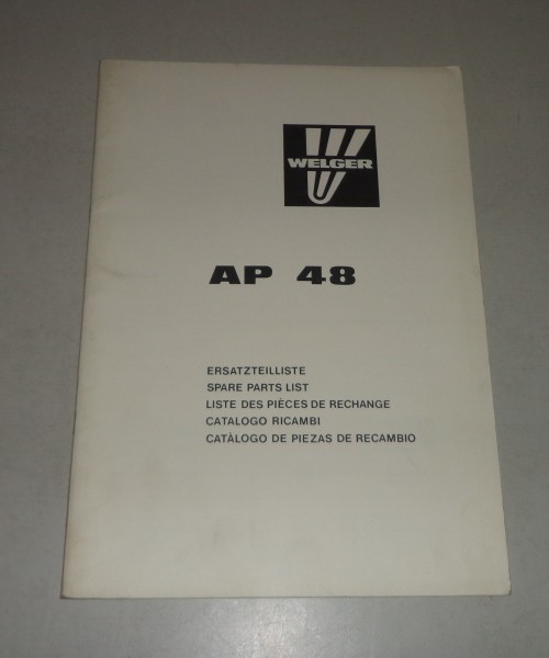 Teilekatalog / Ersatzteilliste Welger Presse AP 48 Stand 06/1981