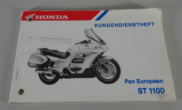 Scheckheft / Kundendienstheft Honda ST 1100 Pan European Stand 1990