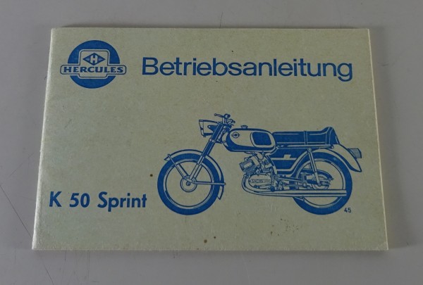 Betriebsanleitung / Handbuch Hercules K 50 Sprint mit Sachs Motor 50 S