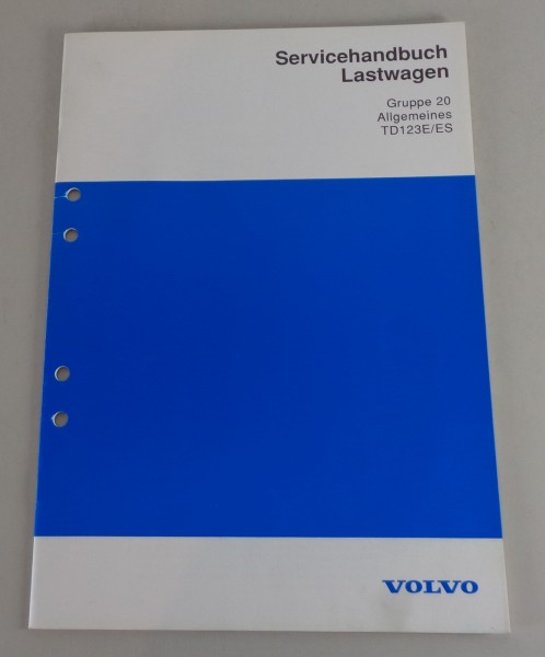 Werkstatthandbuch Volvo LKW Motor TD 123 E / ES von 1992