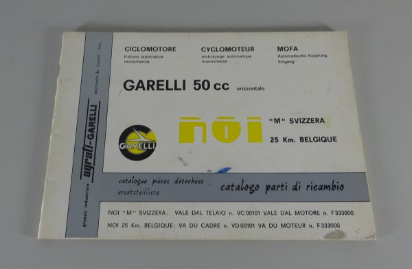 Catalogo ricambi / Teilekatalog Garelli NOI M Modell Svizzera Stand 1980