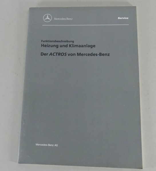 Werkstatthandbuch Mercedes Benz Actros Heizung und Klimaanlage 05/1996