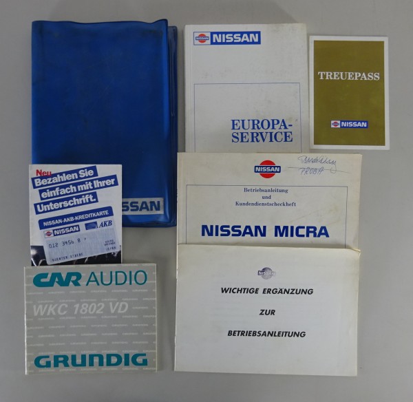 Bordmappe + Betriebsanleitung / Handbuch Nissan Micra K10 Stand 04/1987