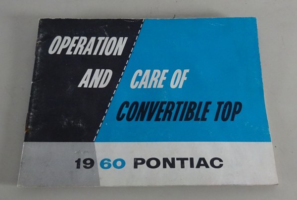 Betriebsanleitung Zusatz Pontiac Bonneville / Catalina Cabrio Stand 1960