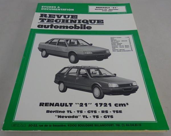 Reparaturanleitung Revue Technique Renault R21 Nevada Stand 12/1988
